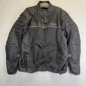 Bilt Men's Size XLT Tall Black Motorcycle Jacket BLM 3 Full Zip Padded